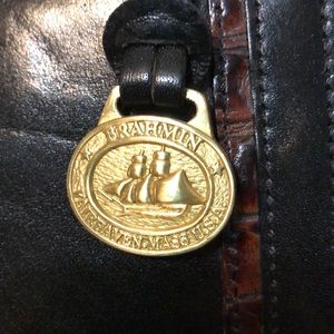 Brahmin Vintage and Rare Black/Brown Shoulder Bag